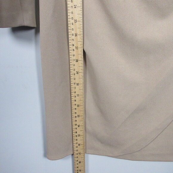 Tommy Hilfiger Knee-Length Wrap Dress Long Sleeve Belted Work Office 12 Tan 670 - Picture 10 of 11